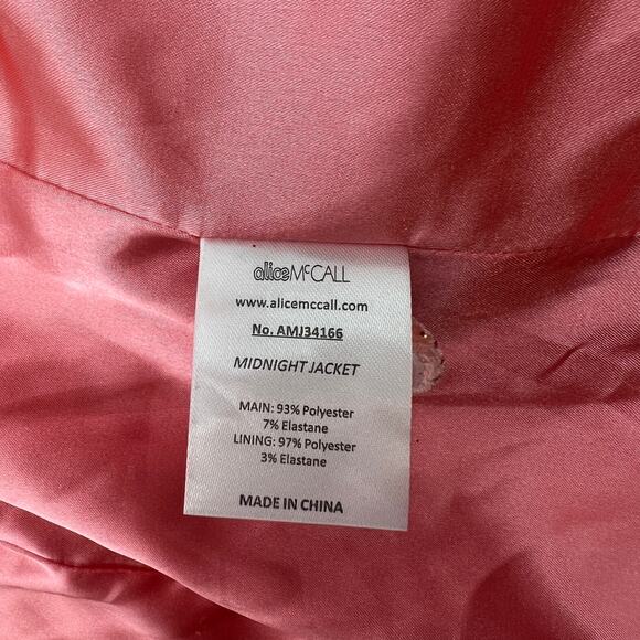 Alice McCall Midnight Jacket Pink Double Breasted Velvet Blazer - Picture 10 of 12